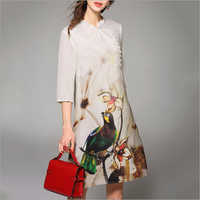 Digital Printed Dress - Lightweight Poly Blend, Flattering A-line Silhouette, Vibrant Floral Patterns