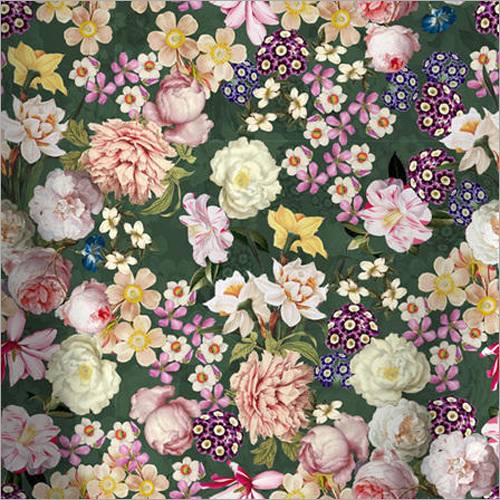 Digital Floral Print Top Fabric