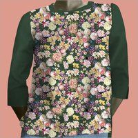 Digital Floral Print Top Fabric