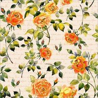 Digital Print Floral Design Crape Fabric