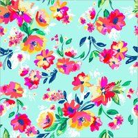 Digital Print Floral Design Soft Fabric