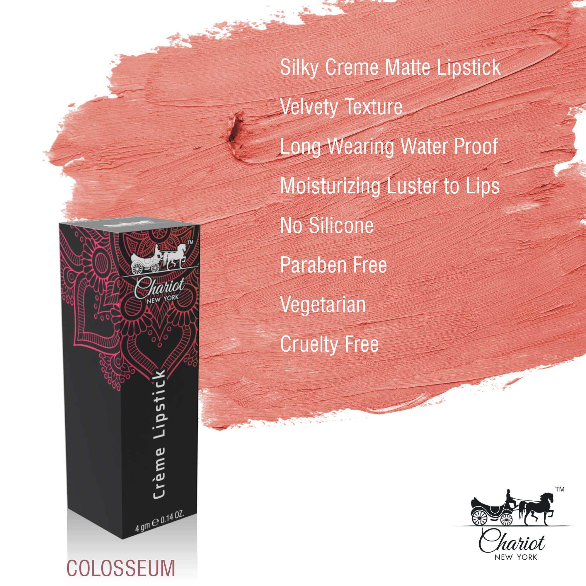 Chariot New York Colosseum Lipstick (Pink)
