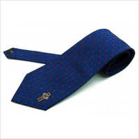 Promotional Tie - Silk, 57" X 3.5", Blue | Woven, Printed, Durable, Customizable, Professional, Versatile, High-quality, Dry Clean