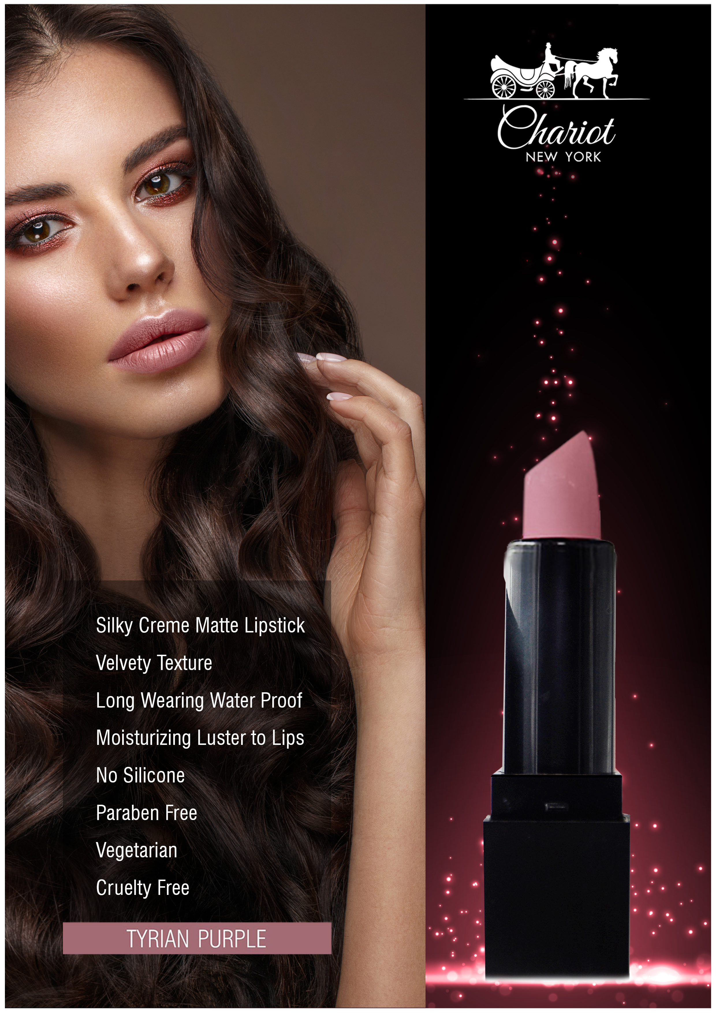 Chariot New York Tyrian Purple Lipstick (Mauve)