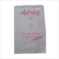 Paper Food Bags With Single Colour Printing - Kraft Paper, All Sizes Available, White Color | Disposable, Recyclable, Customized Designs & Patterns