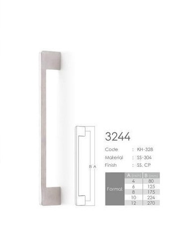 Stainless Steel Cabinet Handle - S.S 304 Grade, 4-12 Inch Sizes | S.S & C.P Finish Options