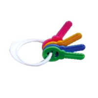 Key Silicone Baby Teether - Color: Multi-color