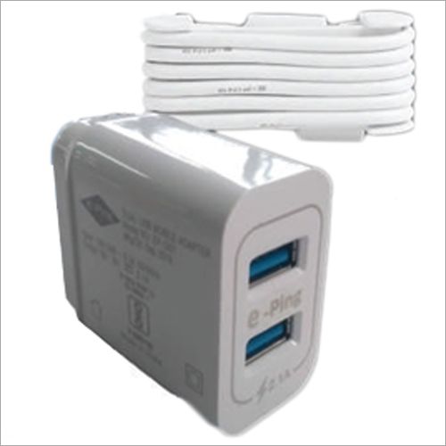Wall Charger With Cable Dual Usb Port 2 1 Amp Warranty As Per Company Rules Mentioned On Outer Ng Of Each Product Range 200 00 400 Inr Piece Id C6305521 - Dual Usb Wall Charger 3 1 Amp
