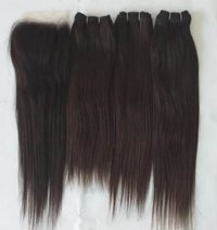 Temple Straight Hair, Double Machine Weft