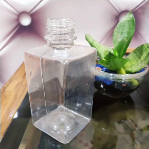 Transparent Square Shaped Pet Bottle - 250ml, PET Material, Lightweight 21 Grams, Versatile and Eco-Friendly Design