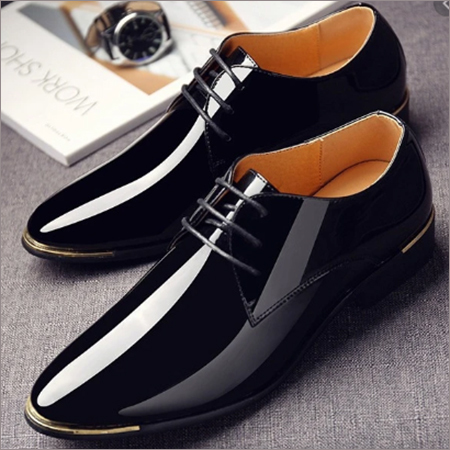 Black Mens Pure Leather Shoes