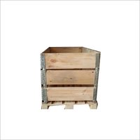 Wooden Box With Pallet Collars - Color: Brown
