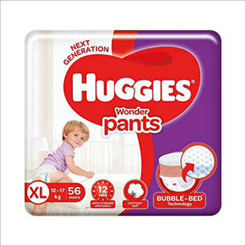 White Huggies Diapers Pants
