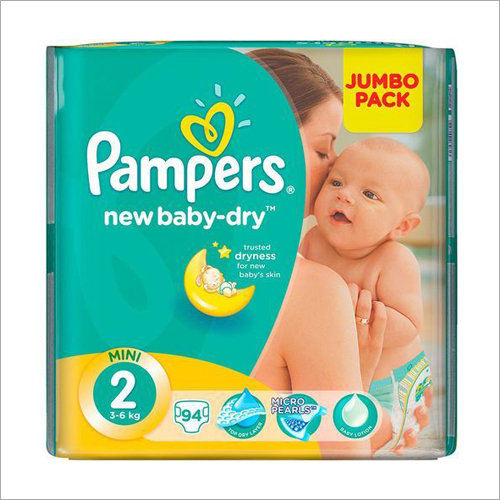 White New Born Pampers Diapers