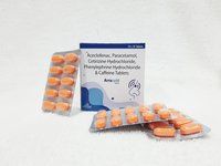 Aceclofenac, Paracetamol, Cetirizine Hcl, Phenylephrine Hcl & Caffeine Tablet