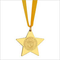 Star Shaped Gold Sports Medal - Color: Various Colors