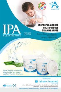 70% Isopropyl Alcohol Sanitizing  Tub Wipes(14 X 20 Cms)