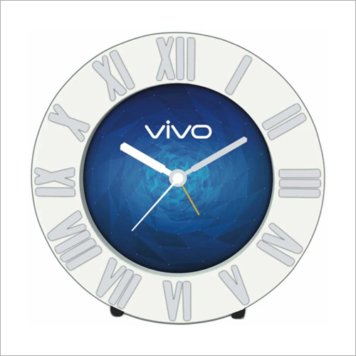 White And Blue Promotional Wall Clock
