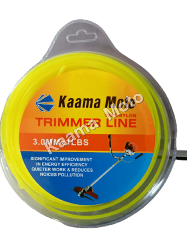 KM - TRIMMER LINE 3MM 50MTR ROUND YELLOW 40-5