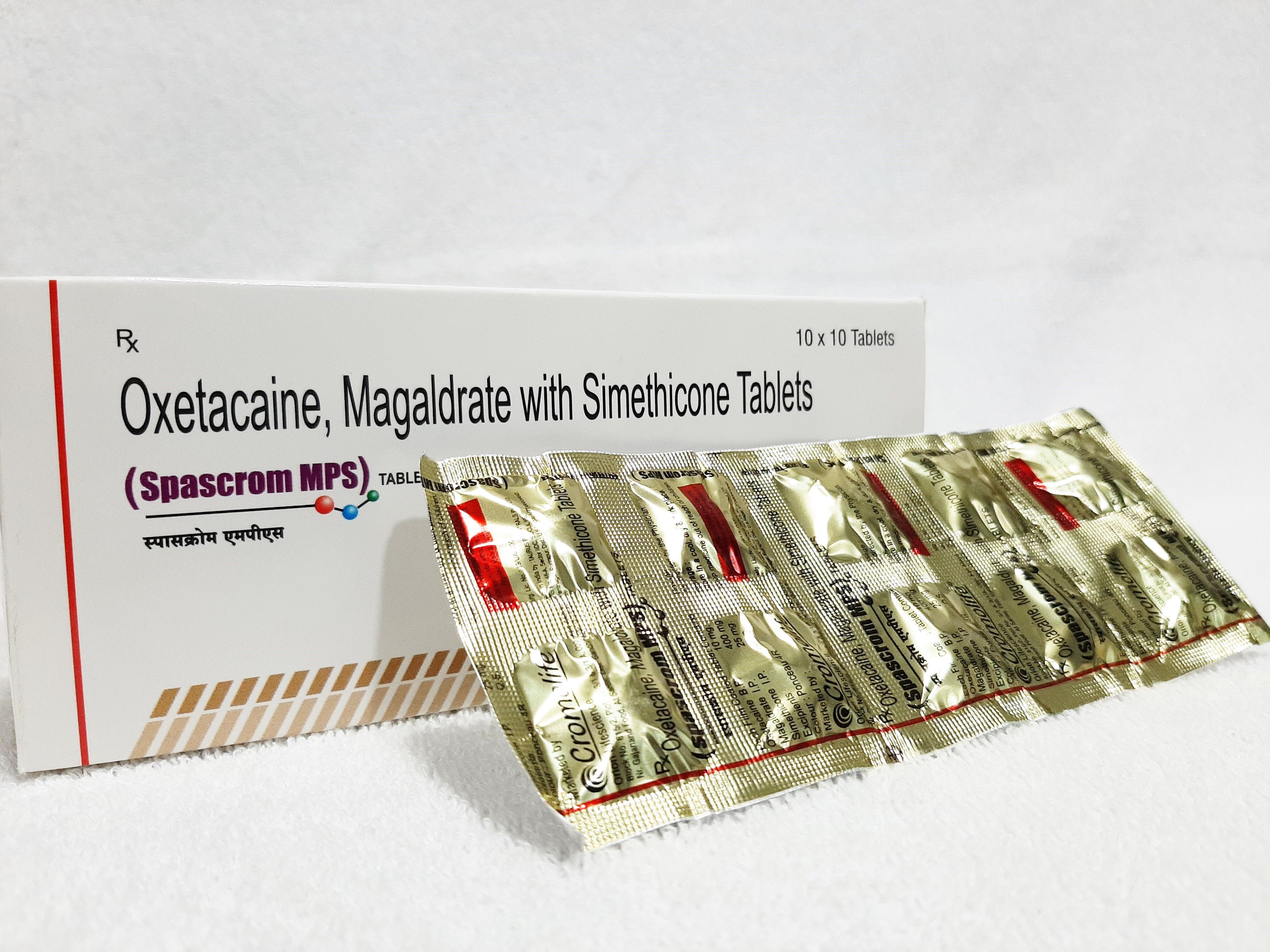 Oxetacaine, Magaldrate and Simethicone Tablets