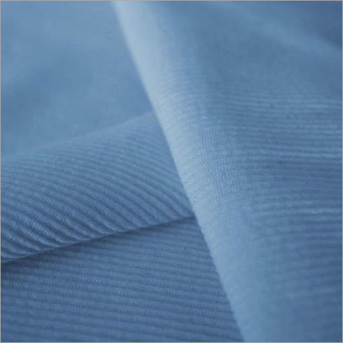 Plain Ottoman Fabric - Soft Texture, Washable Material | Lightweight Blue Fabric For Garment Industry Use