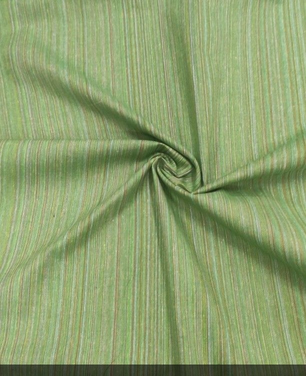 Hand Loom Multi Color Strip Fabric