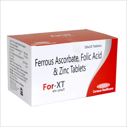 Ferrous Ascorbate Folic Acid and Zinc Tablets