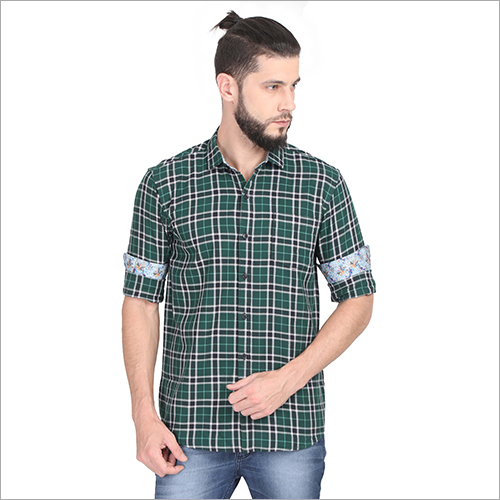 Dry Cleaning Mens Cotton Check Shirts