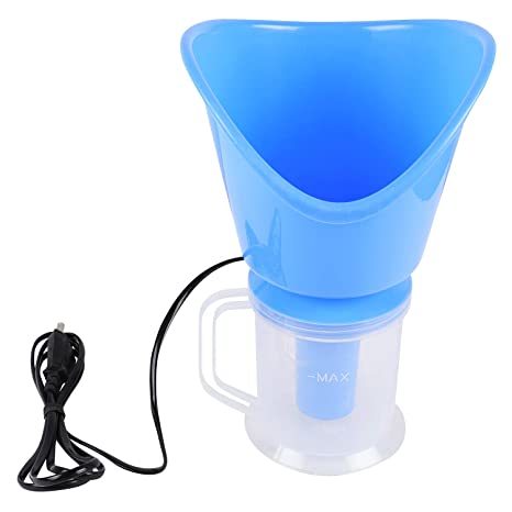 Steam Vaporizer - Plastic Material , 3 in 1 Multi-Use for Cold Relief & Facial Sauna, Suitable for All Ages, Blue Color, Improves Blood Circulation