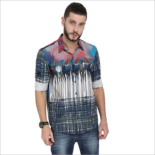 No Fade Mens Printed Stylish Shirts