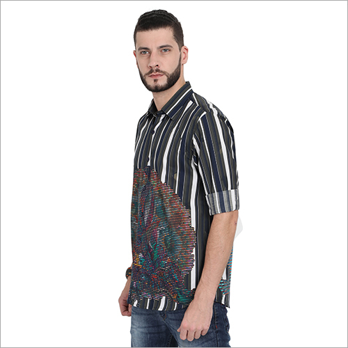 Mens Printed Colour Shirt - Cotton and Linen Blend, Available in S to XXXL Sizes | Full Sleeves, Quick Dry, No Fade, Washable, Suitable for All Seasons
