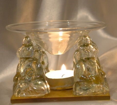 Transparent Glass Handicrafts Ganesha ,Glass Miniatures Glass Display