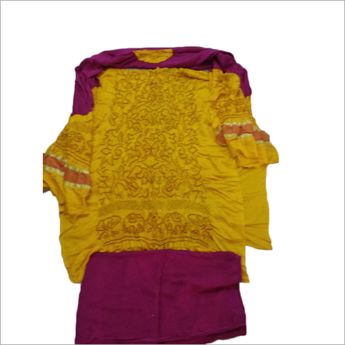 Ladies Pure Gajji Silk Suit Material - Printed Silk, Multicolor Options | Lightweight, Soft & Comfortable, All Season Washable