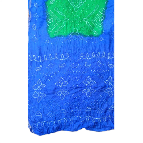 Blue-Green Taffeta Zari Dupatta