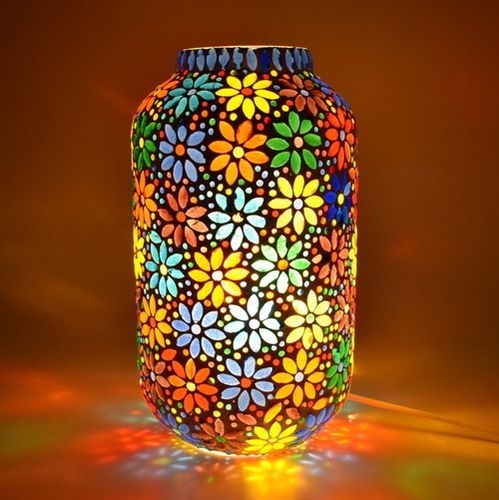 Multicolor Glass Mosaic Table Lamp