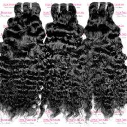 Curly human hair