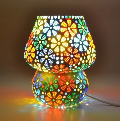 Supershine Mosaic lamp for Home Decor Bed Side Lamp with Multicolour