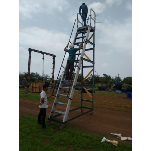 FRP Movable Platform Ladder-heavy Duty 