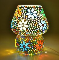 Supershine Mushroom Shaped Glass Flower Design Handicraft With Multicolour