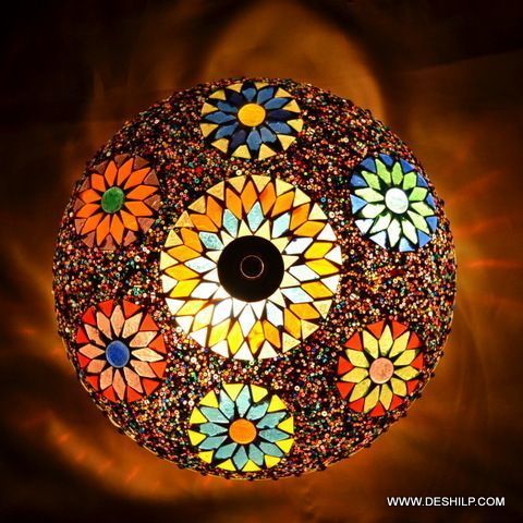 Multicolor Mosaic Ceiling Lamp