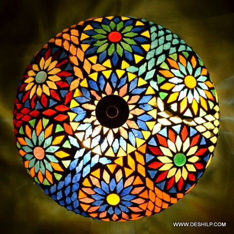 Multicolor Barfi Mosaic Ceiling Lamp