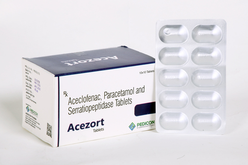 Aceclofenac Paracetamol And Serratiopeptidase Tablets Generic Drugs