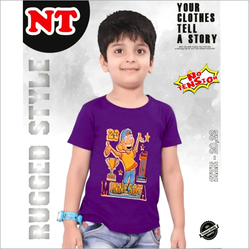 Boys Round Neck T-Shirt - Cotton Blend, Printed Design, Short Sleeves , O-Neck Style for Trendy Young Boys