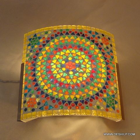 Multicolor Barfi Mosaic Wall Lamp