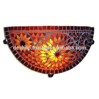 Glass Mosaic Wall Up-Lighter , Wall Scones ,Glass Mosaic Wall Up-Lighter , Wall Scones , Interior Wall Lamps , Antique Wall Lamps