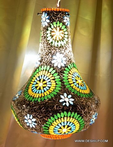 Multi Colours Mosaic Glass Hanging, Decorative Glass Hanging