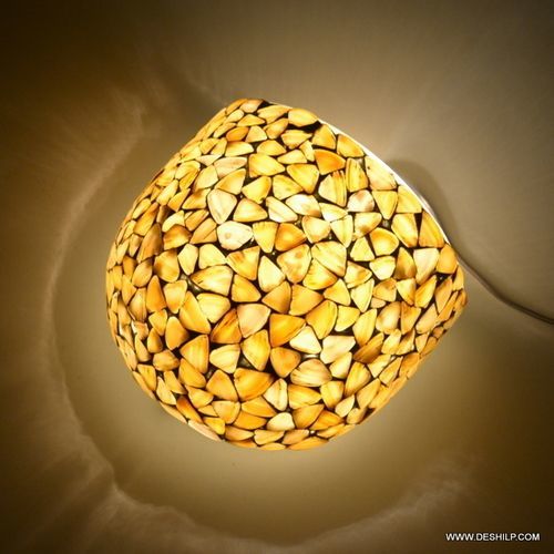 Yellow Seap Glass Up-Lighter, Antique Glass Up-Lighter