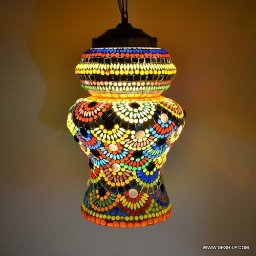 Multicolor Design Glass Hanging Light Decorative Items Light Source: Energy Saving