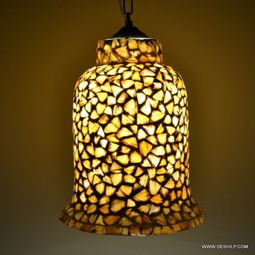 Yellow Seap Glass Decor Wall Hanging Lamp