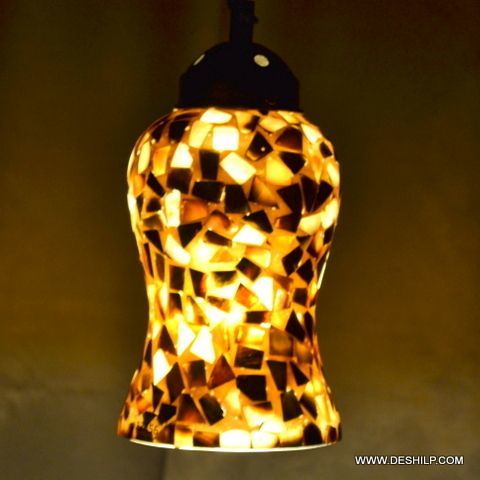 Yellow Beautiful Handcrafted Glass Seap Wall Lamp